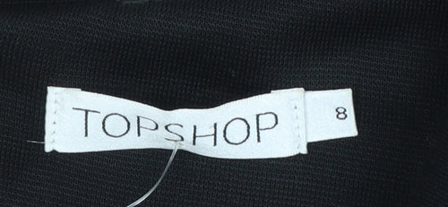 Topshop Women’s Black Size 8 Off Shoulder Pencil Dress