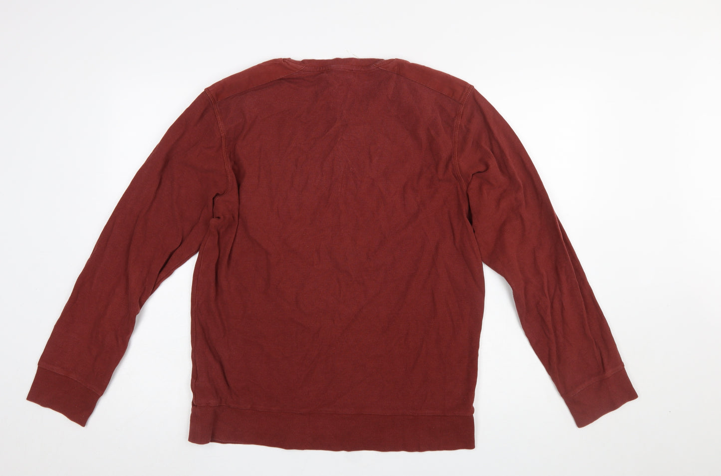 Jack & Jones Premium Men's Red Long Sleeve Crew Neck T-Shirt Size M