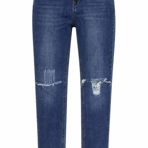 Denim Co Women's Blue Distressed Skinny Jeans Size 8 UK