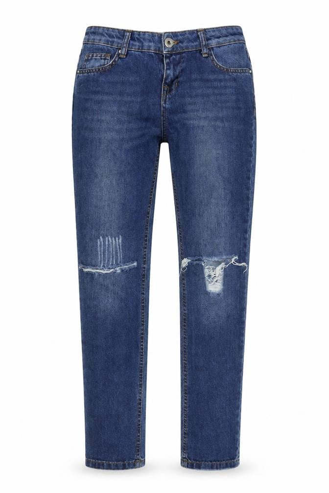 Denim Co Women's Blue Distressed Skinny Jeans Size 8 UK