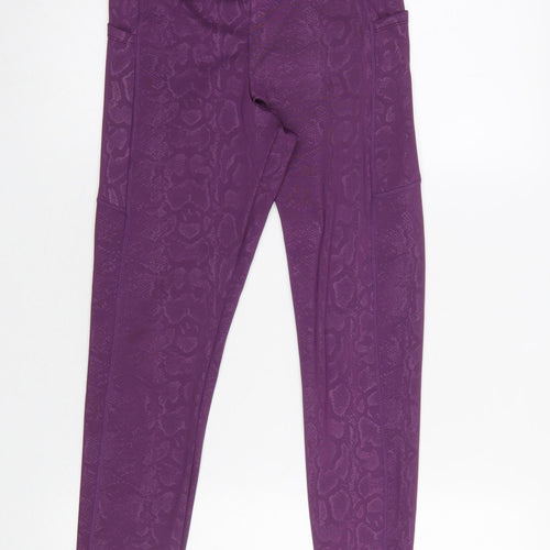 Dunnes Stores Women's Purple Animal Print Leggings Size S