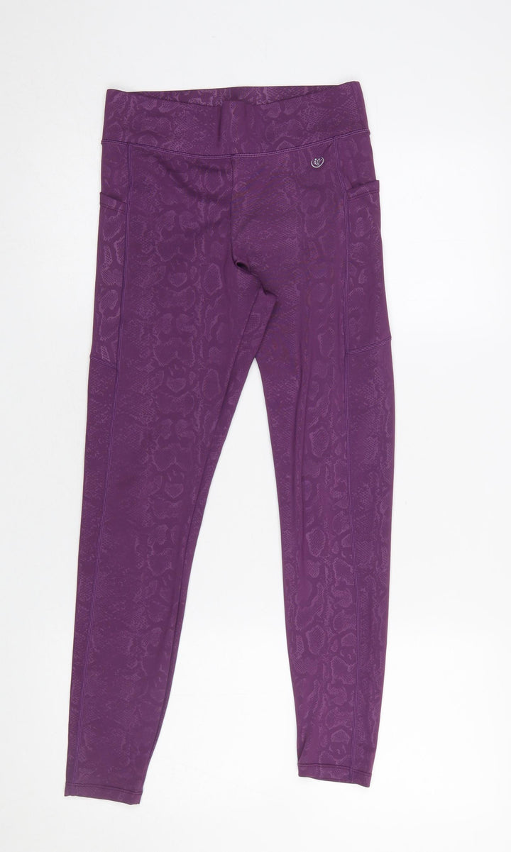 Dunnes Stores Women's Purple Animal Print Leggings Size S