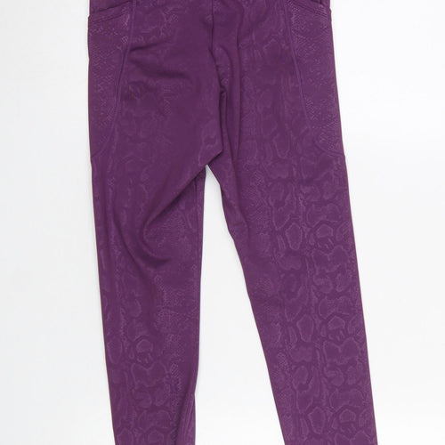 Dunnes Stores Women's Purple Animal Print Leggings Size S