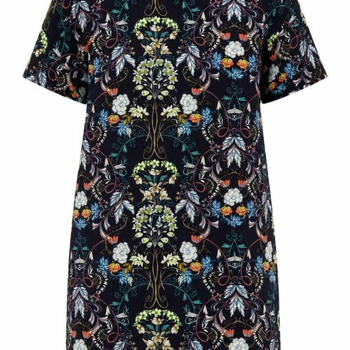 Boohoo Women’s Multicoloured Floral Shift Dress Size 12 Short Sleeve