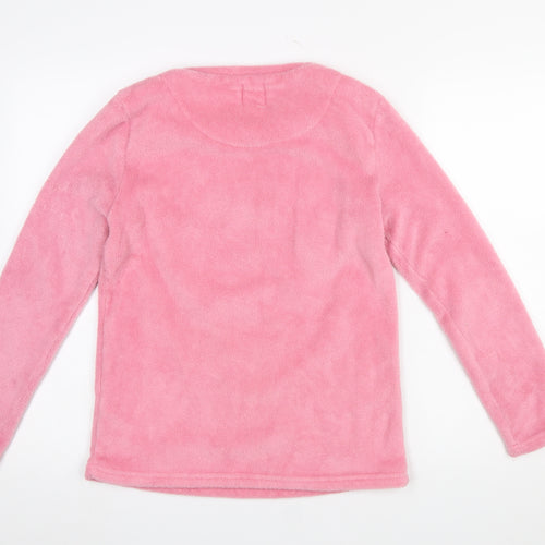 Primark Women Pink Fleece Disney Stitch Long Sleeve Pyjama Top XS