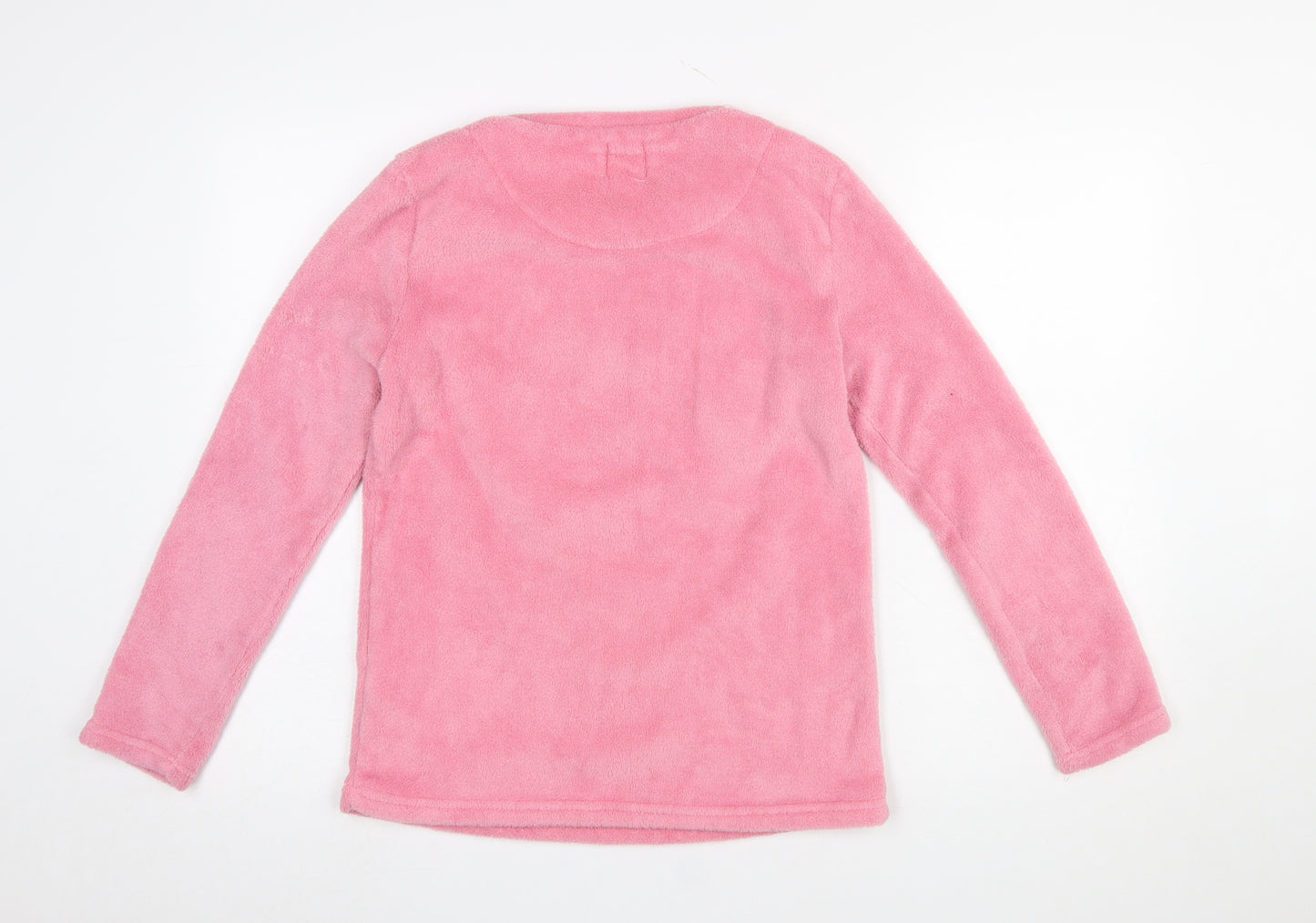 Primark Women Pink Fleece Disney Stitch Long Sleeve Pyjama Top XS