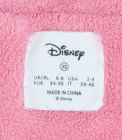 Primark Women Pink Fleece Disney Stitch Long Sleeve Pyjama Top XS