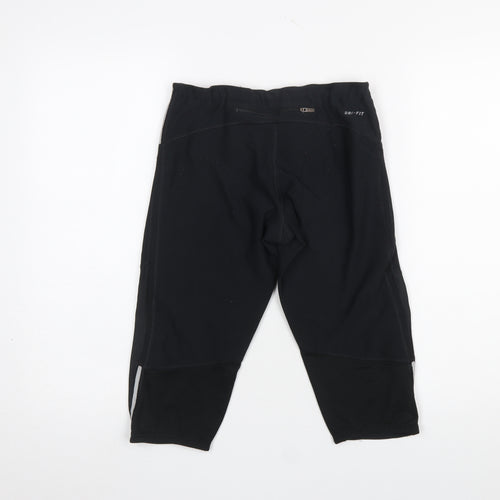 Nike Womens Black Dri-FIT Compression Running Capri Shorts M