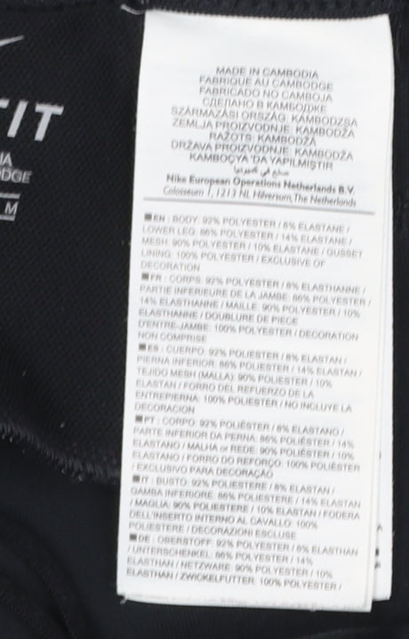 Nike Womens Black Dri-FIT Compression Running Capri Shorts M