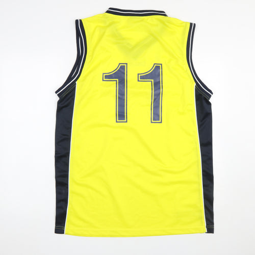 Spalding Men's Yellow Basketball Tank Top XL Athletic Jersey