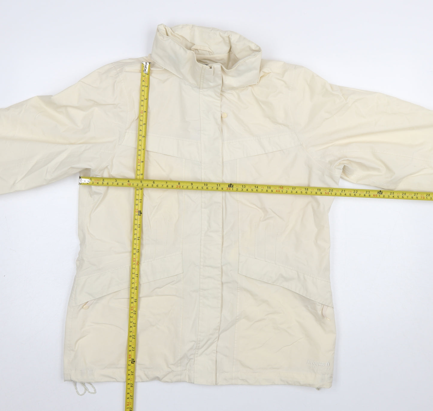 Regatta Women's Ivory Waterproof Rain Jacket Size 12 Lined Windproof Coat