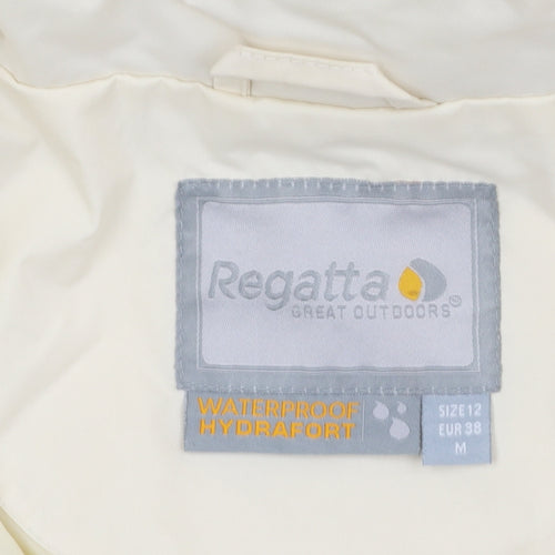 Regatta Women's Ivory Waterproof Rain Jacket Size 12 Lined Windproof Coat