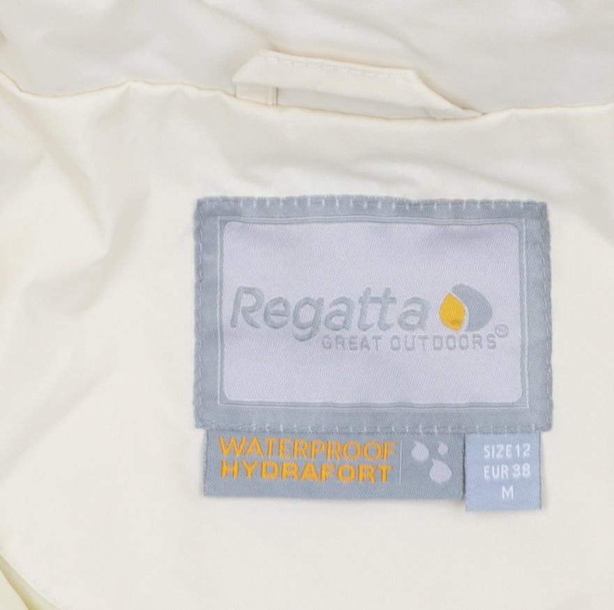 Regatta Women's Ivory Waterproof Rain Jacket Size 12 Lined Windproof Coat