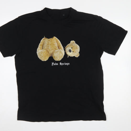 Anthem Men's Black Palm Springs Teddy Graphic Organic Cotton T-Shirt L