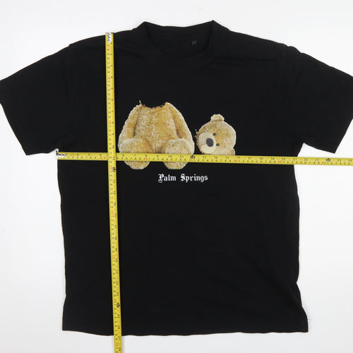 Anthem Men's Black Palm Springs Teddy Graphic Organic Cotton T-Shirt L