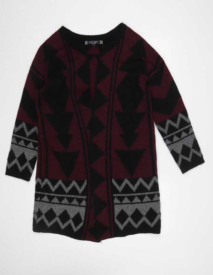 Principles by Ben de Lisi Women's Multicoloured Size 12 Aztec Knit Cardigan