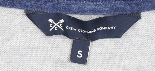 Crew Clothing Company Men's Grey Cotton Linen Crew Neck Jumper Size S