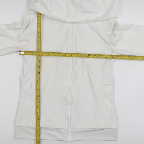 Reebok CrossFit Women's White S Athletic Full Zip Hooded Track Jacket