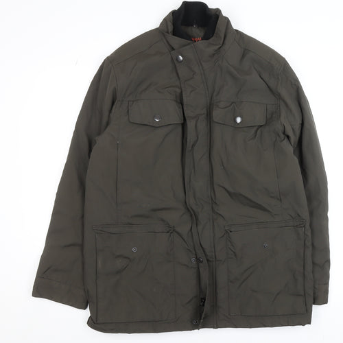 Debenhams Men’s Green Puffer Jacket Size S Mid-Length Nylon