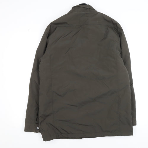 Debenhams Men’s Green Puffer Jacket Size S Mid-Length Nylon