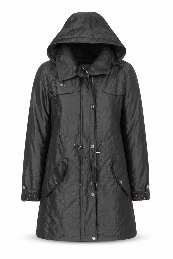 Marks and Spencer Women’s Grey Hooded Parka Coat Size 8