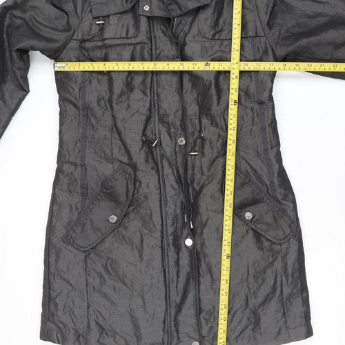Marks and Spencer Women’s Grey Hooded Parka Coat Size 8