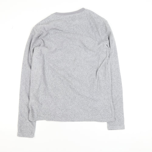 Primark Womens Grey Fleece Pullover Jumper Size M Long Sleeve