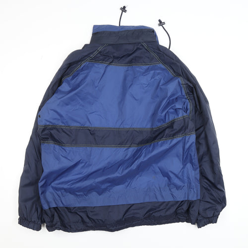 Marcel Clair Men's Blue Nylon Half Zip Windbreaker Jacket Size M 48/50