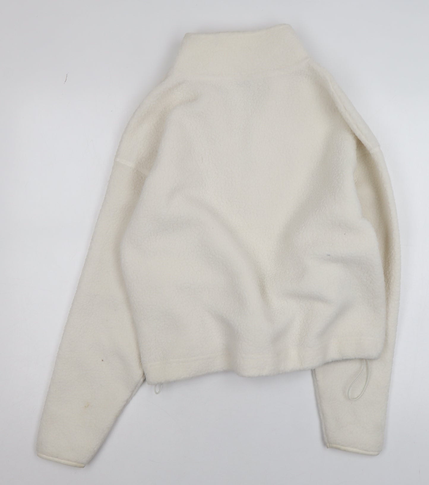 Primark Women Ivory Fleece 1/4 Zip Pullover Sweatshirt XS