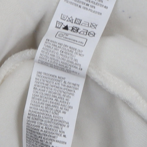 Primark Women Ivory Fleece 1/4 Zip Pullover Sweatshirt XS
