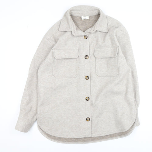 Ardene Men Beige Relaxed Fit Long Sleeve Button-Up Casual Shirt S