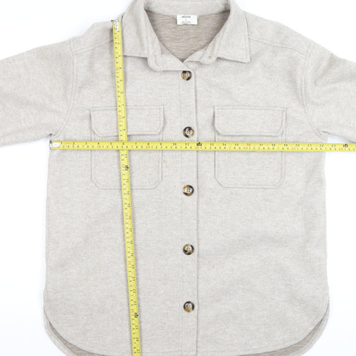 Ardene Men Beige Relaxed Fit Long Sleeve Button-Up Casual Shirt S