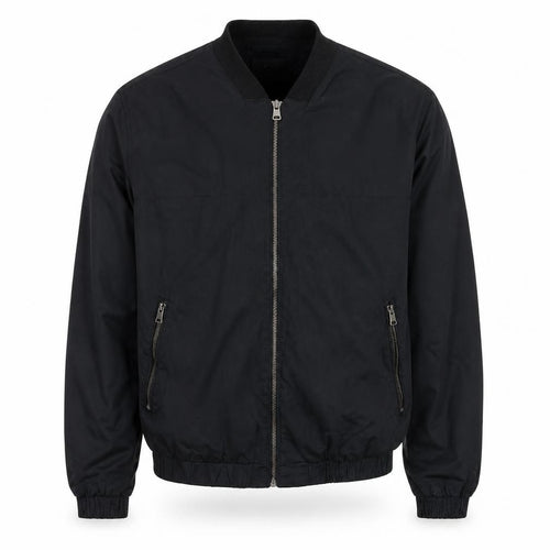 H&M Men's Black Bomber Jacket Size 54 (44in Chest) Casual Zip-Up