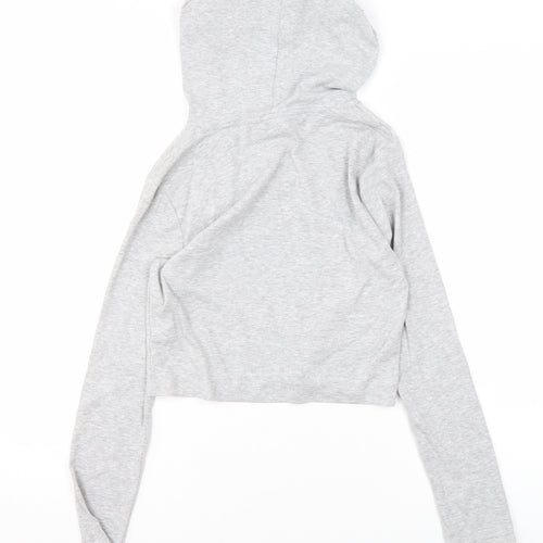 New Look Girls Grey Jersey Pullover Hoodie Age 14-15 Years