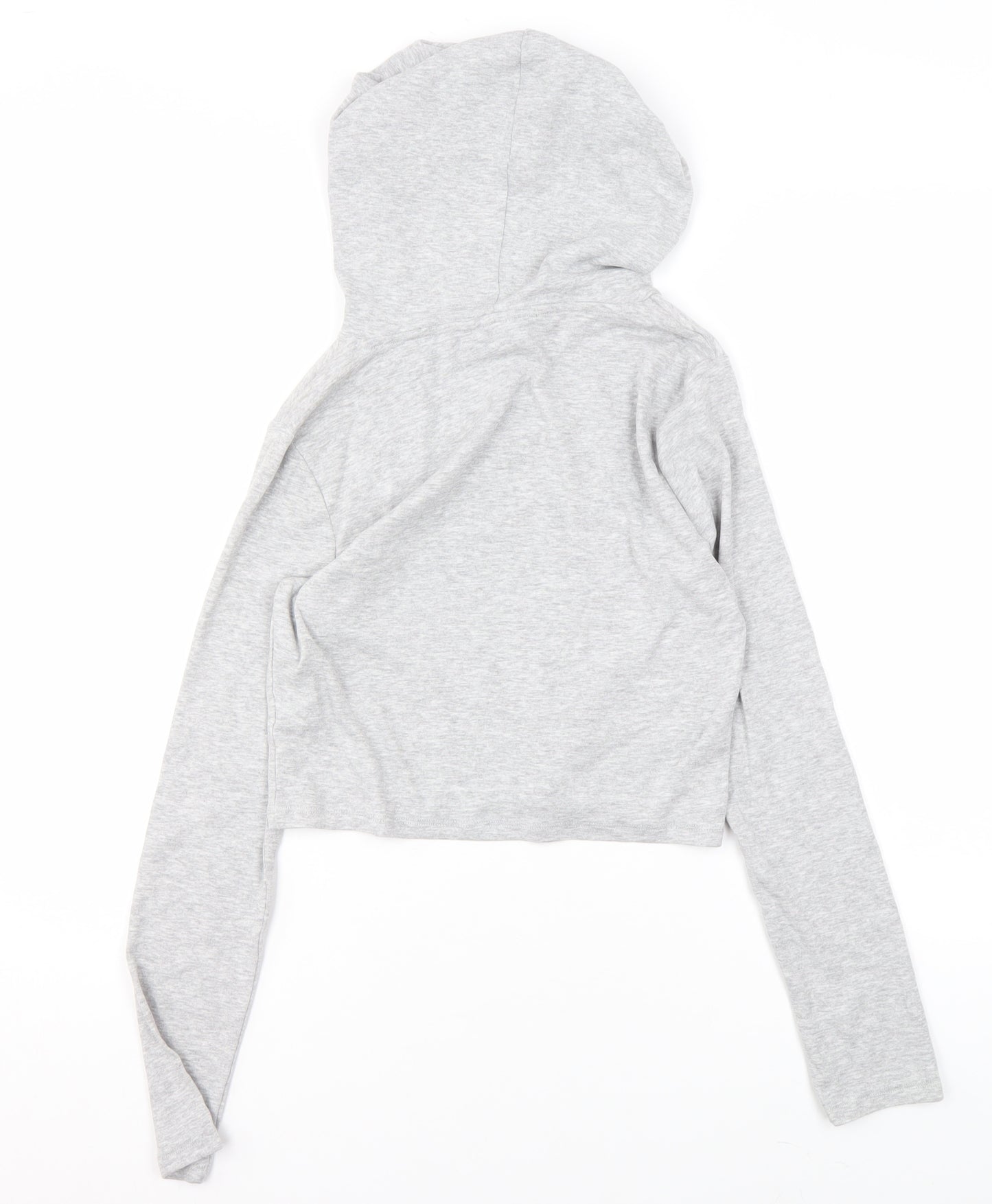 New Look Girls Grey Jersey Pullover Hoodie Age 14-15 Years