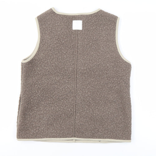 Levete Room Unisex Brown XS Fleece Button Waistcoat