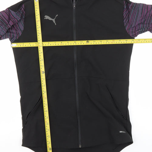Puma Womens Black Slim Fit Track Jacket Size S Long Sleeve
