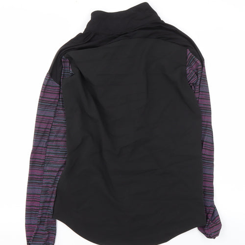 Puma Womens Black Slim Fit Track Jacket Size S Long Sleeve