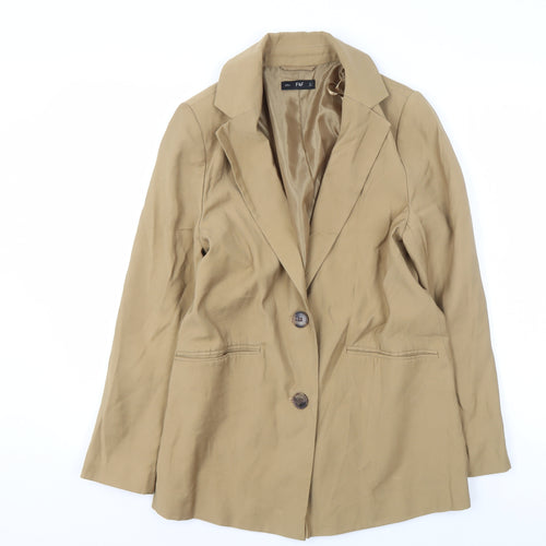 F&F Womens Beige Classic Single-Breasted Blazer UK 8