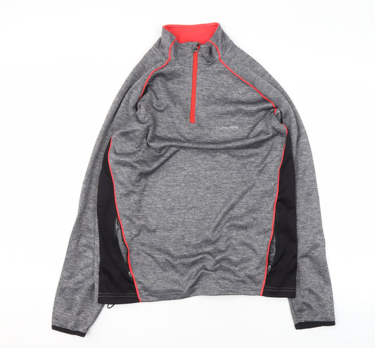 O'Neills Men’s Grey 1/4 Zip Track Jacket Size L Lightweight Activewear