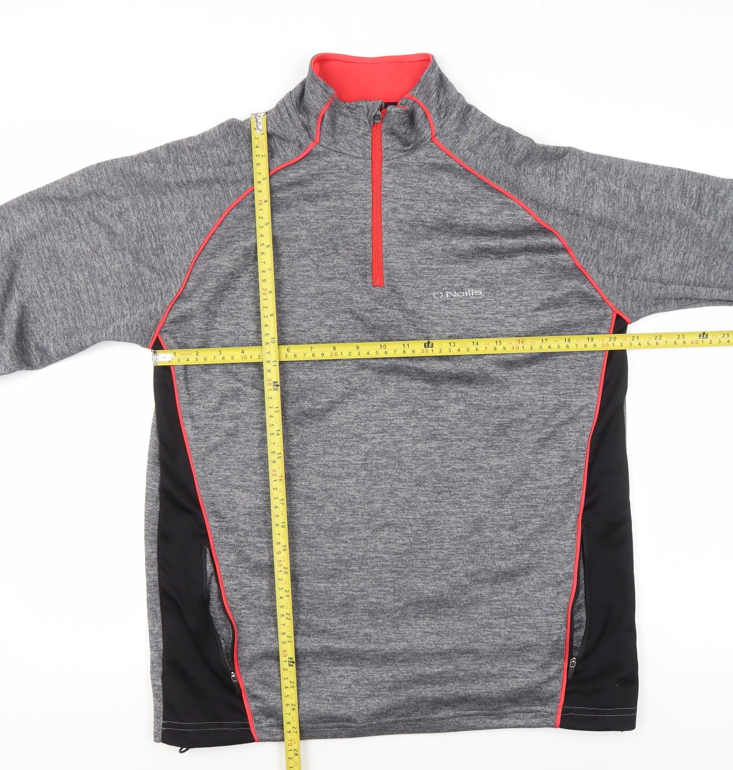 O'Neills Men’s Grey 1/4 Zip Track Jacket Size L Lightweight Activewear