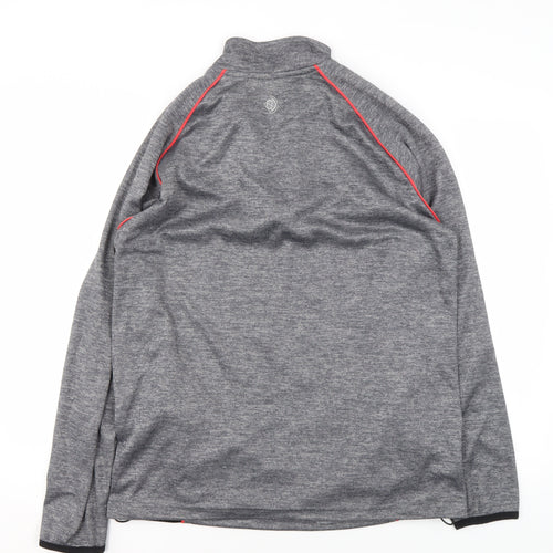 O'Neills Men’s Grey 1/4 Zip Track Jacket Size L Lightweight Activewear