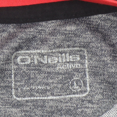 O'Neills Men’s Grey 1/4 Zip Track Jacket Size L Lightweight Activewear