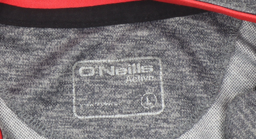 O'Neills Men’s Grey 1/4 Zip Track Jacket Size L Lightweight Activewear