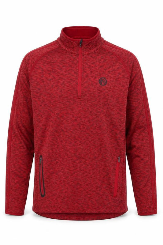 O’Neills Men’s Red Long Sleeve 1/4 Zip Athletic Top Size L