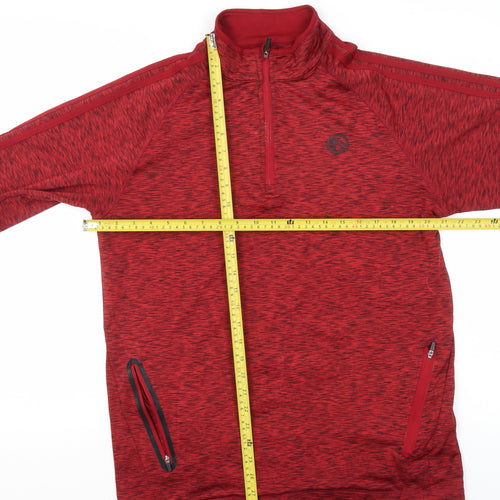 O’Neills Men’s Red Long Sleeve 1/4 Zip Athletic Top Size L