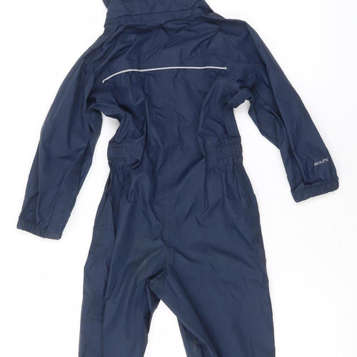 Regatta Boys Blue Waterproof Hooded Snowsuit 4-5 Years Full Zip Lined
