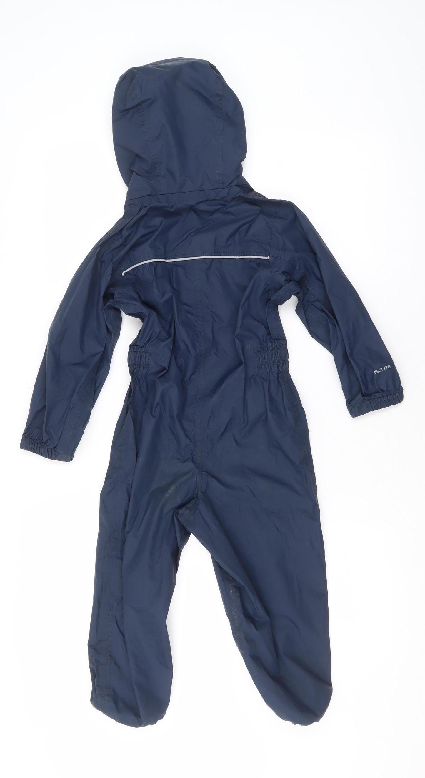 Regatta Boys Blue Waterproof Hooded Snowsuit 4-5 Years Full Zip Lined