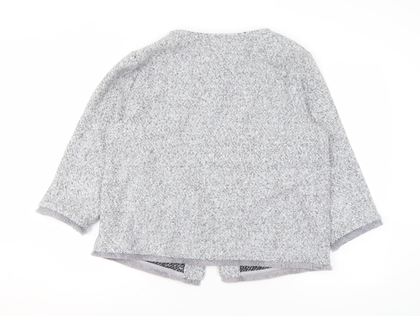 F&F Women’s Grey Open Front Cardigan UK 20 Polyester Long Sleeve