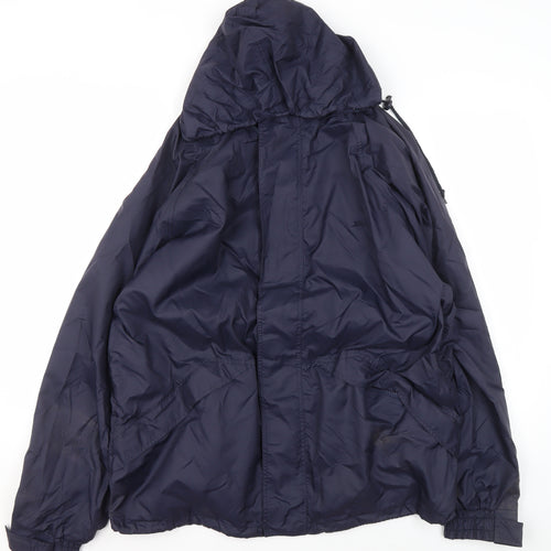 Trespass Men's Blue Waterproof Hooded Rain Jacket M